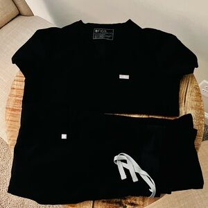 Set of FIGS Black Scrubs (Small Petite)